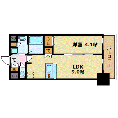 マンスリーリブマックス大阪大手前ピリオド_1LDK