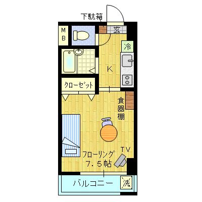 第13花園ビル 間取り図