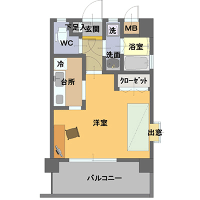 マンスリーマンション博多区博多駅東図面