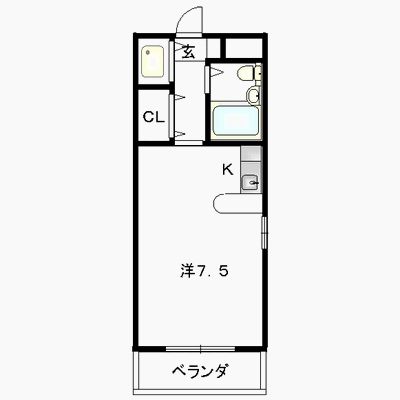 マンスリーマンション西宮市夙川図面