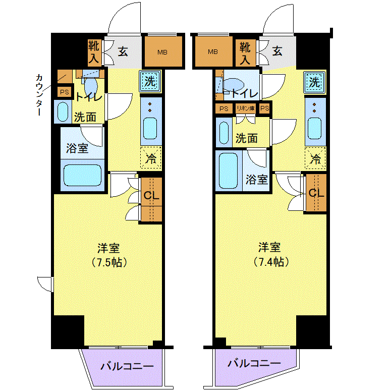 マンスリーリブマックス新宿若松河田グリーンヴェール_1K