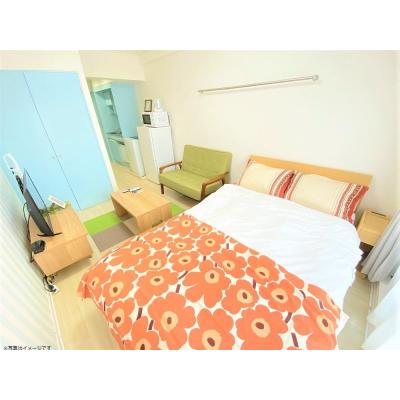 ユニオンマンスリー八王子片倉１　302　1R・セミダブル・くつろぎstyle☆安心のオートロック完備♪ソファとおしゃれな壁紙の快適なお部屋♪の物件写真2