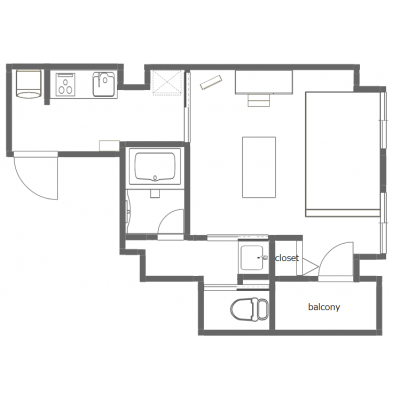 角部屋1K🔥#浴室乾燥機あり＃ネット無料＃駅徒歩4分★NOZY　NIHONBASHI201の物件写真6