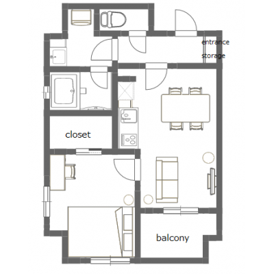 角部屋🔥1LDK★浴室乾燥機つき★24時間ゴミ出し可能★駅徒歩6分★芝公園1201の物件写真6