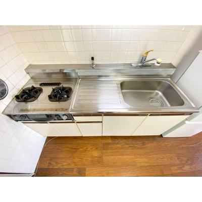 ユニオンマンスリー天王台１　101　1DK・セミダブル☆人気の角部屋♪ダイニングセット付♪２口ガスコンロ♪広々33㎡くつろぎのお部屋♪の物件写真3