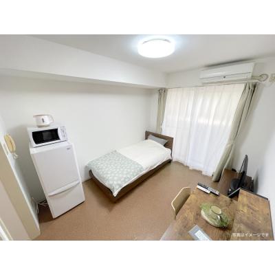 ●2026年4月18日から入居可●ユニオンマンスリー北柏１　107　1R・シングル☆人気のデスク＆チェア付き♪■JR常磐線「北柏駅」徒歩4分/物件近くにスーパー・コンビ二有りの物件写真1