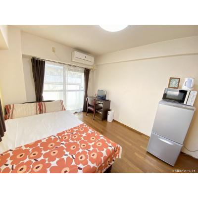 ユニオンマンスリー船橋３　407　1R・セミダブル☆２面採光で明るいお部屋♪オートロック完備♪人気のデスク＆チェア付き♪の物件写真1