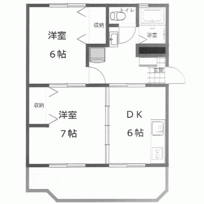 【ベッド・エアコン２台・２人暮らしにも最適です・最大４名可】ヴィラ本町Ⅰ102【駐車場あり　家具・家電付】の物件写真4