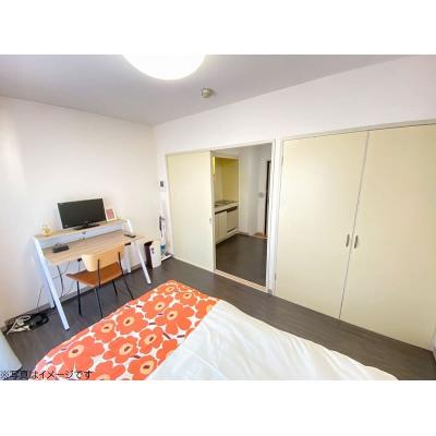 ユニオンマンスリー航空公園駅前１　205　1K・シングル☆人気の角部屋♪モニター付きインターフォン完備♪デスク＆チェア付き♪の物件写真2