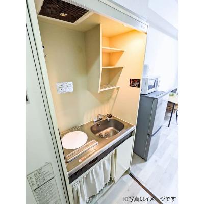 ユニオンマンスリー本厚木３　703　1R・セミダブル☆人気のデスク＆チェア付き♪安心のモニター付きインターフォン＆室内洗濯機♪の物件写真3