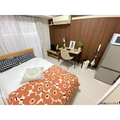 ●2026年8月4日から入居可●ユニオンマンスリー相模原ソレアード１　602　1K・セミダブル☆オートロック完備♪デスク・チェアのあるお部屋の物件写真1