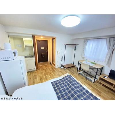 ●2026年4月4日から入居可●ユニオンマンスリー新八柱１　203　1R・セミダブル☆人気の角部屋♪デスク・チェア完備＆洗濯機や冷蔵庫など生活家電のあるお部屋の物件写真1