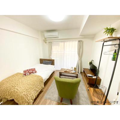 ユニオンマンスリー仙川ソアヴィータ１　402　1R・シングル☆【禁煙ルーム】ソファ・テーブル完備＆洗濯機や冷蔵庫など生活家電のあるお部屋の物件写真1