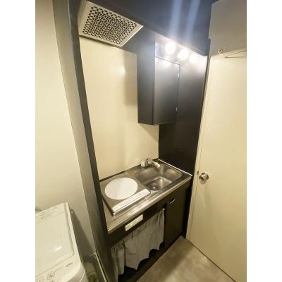 ●2026年2月8日から入居可●ユニオンマンスリー東伏見１　204　1K・シングル☆デスク・チェア完備♪室内洗濯機や冷蔵庫など生活家電のあるお部屋の物件写真3