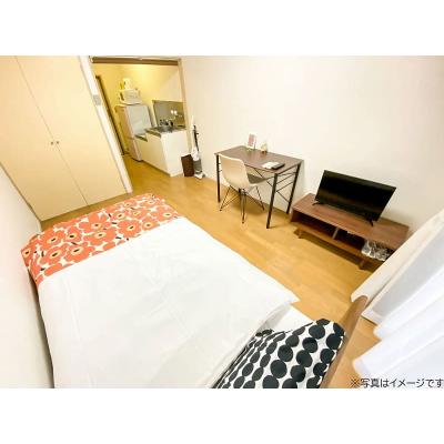 ユニオンマンスリー岩槻１　102　1R・シングル☆デスク・チェアや2ドア冷蔵庫など家具家電付きのお部屋＆たっぷり入る収納付き。物件近くには「ニトリ　岩槻店」もあり♪の物件写真2