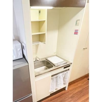 ユニオンマンスリー久米川１　403　1R・シングル☆デスク・チェア完備♪モニター付きインターフォン＆洗濯機や冷蔵庫など生活家電のあるお部屋/西武新宿線沿線/所沢駅や高田馬場駅までダイレクトアクセスの物件写真2