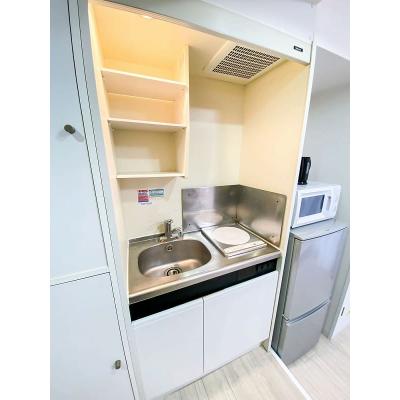 ユニオンマンスリー綱島２　202　1R・セミシングル☆【禁煙ルーム】建物オートロック＆モニター付きインターフォン完備♪テレワークにおすすめのデスク＆チェア付き。の物件写真3