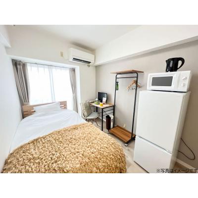 ●2026年4月21日から入居可●ユニオンマンスリー新子安駅前１　303　1R・シングル☆【禁煙ルーム】安心の建物AL＆モニター付きインターフォン＆室内洗濯機完備♪キリンビール横浜工場や日産エンの物件写真1