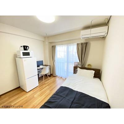 ●2026年4月18日から入居可●ユニオンマンスリー読売ランド前２　705　1K・シングル☆◆インターネット固定回線（有線）無料の部屋◆【禁煙ルーム】デスク・チェアなどの家具家電付きの物件写真1