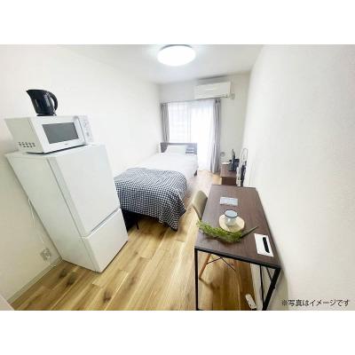 ユニオンマンスリー武蔵関１　401　1R・シングル☆【禁煙ルーム】人気の角部屋＆デスク・チェアのあるお部屋♪安心のモニター付きインターフォン＆室内洗濯機完備/早の物件写真1