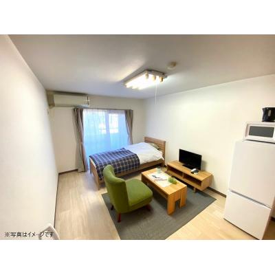 ●2026年5月14日から入居可●ユニオンマンスリー北習志野１　201　1R・シングル☆【禁煙ルーム】一人掛けソファ＆ローテーブル付きのお部屋♪駅前には24時間営業のスーパーやドラックストアなどの物件写真1