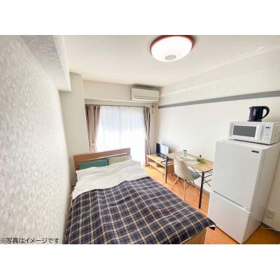 ユニオンマンスリー津田沼３　101　1R・セミダブル☆【禁煙ルーム】人気の角部屋♪デスク・チェアのあるお部屋/千葉工業大学津田沼キャンパスまで徒歩通学/駅前にはの物件写真1
