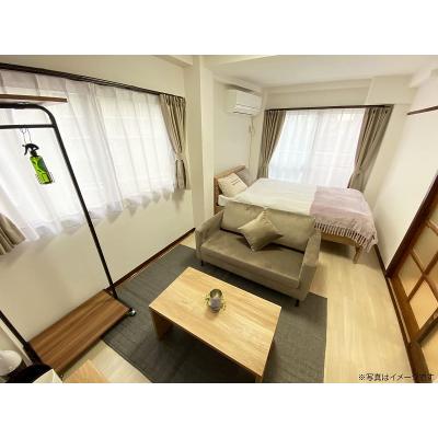 ユニオンマンスリー桜木町４　301　1K・セミダブル☆◆インターネット固定回線（Wi-Fi）無料の部屋◆【禁煙ルーム】角部屋＆2人掛けソファ＆ローテーブル付き！の物件写真1