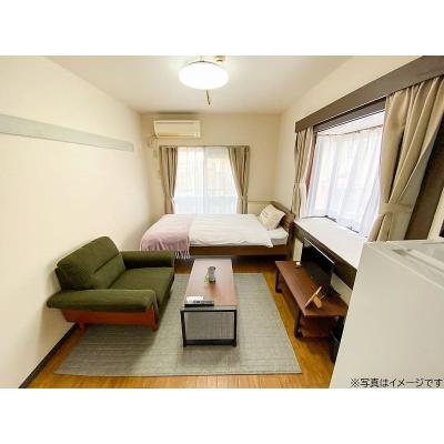 ユニオンマンスリー恋ヶ窪５　201　1R・シングル☆【禁煙ルーム】人気の角部屋＆2面採光♪来客時も安心モニター付きインターフォン完備！洗濯機や2ドア冷蔵庫など生活家電のあるお部屋の物件写真1