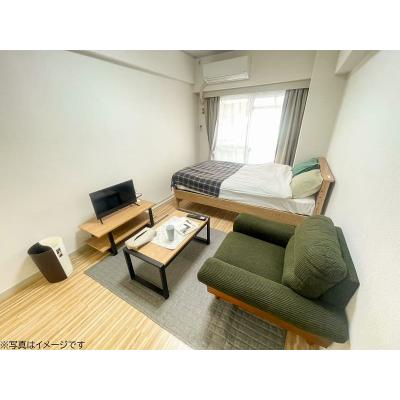 ユニオンマンスリー久米川１　204　1R・セミダブル☆【禁煙ルーム】ソファ＆ローテーブル付き♪モニター付きインターフォン＆洗濯機や冷蔵庫など生活家電のあるお部屋/西武新宿線沿線の物件写真1