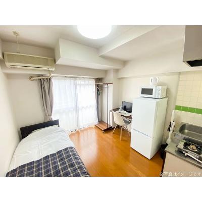 ユニオンマンスリー聖蹟桜ヶ丘５　802　1R・セミシングル☆【禁煙ルーム】デスク・チェアのあるお部屋♪安心の宅配ボックス＆モニター付きインターフォン＆室内洗濯機完備/駅前から帝京大学八王子キャンパスへの物件写真1