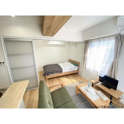 ユニオンマンスリー京王稲田堤４　402　1LDK・セミダブル☆【禁煙ルーム】人気の角部屋＆バストイレ別＆独立洗面台あり！安心の宅配ボックス＆モニター付きインターフォン＆室内洗濯機完備♪の外観画像