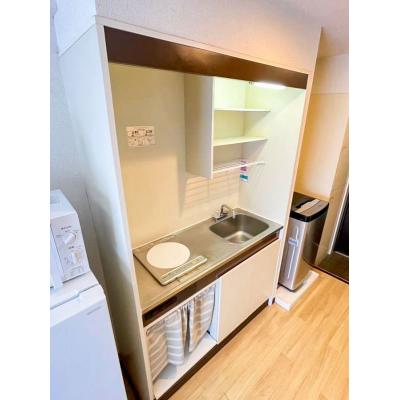 ユニオンマンスリー百合ヶ丘３　407　1R・セミダブル☆【禁煙ルーム】安心の建物AL＆室内洗濯機完備/デスク・チェア＆2ドア冷蔵庫や電子レンジなど生活家電のあるお部屋の物件写真2