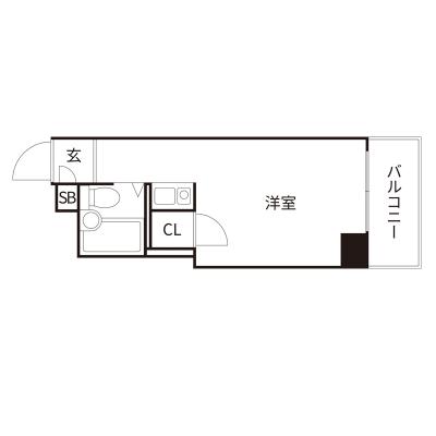 アーバンウエスト広島6-6　横川駅から徒歩6分【セミダブルベット】【無料Wi-Fi】【オートロック】【保証人不要】の物件写真6