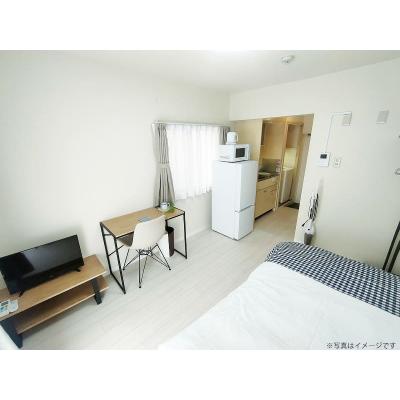 ユニオンマンスリー千葉天台２　203 1R・シングル☆【禁煙ルーム】人気の角部屋！デスク・チェア完備！室内洗濯機や冷蔵庫など生活家電のあるお部屋/千葉経済大学や千葉大学西千葉キャンパスへ徒歩通学の物件写真2