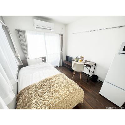 ユニオンマンスリー柏６　301　1R・シングル☆【禁煙ルーム】人気の角部屋＆2面採光♪勉強や仕事におすすめデスク・チェア完備！洗濯機や冷蔵庫など生活家電のあるお部屋の物件写真1