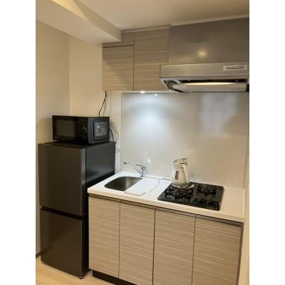 EC京都東寺朱雀邸④【分譲タイプ、1DK・セミダブルベッド・43型テレビ・NET無料・ペット飼育相談可】の物件写真3