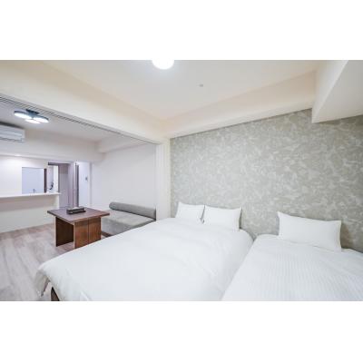 【高級マンスリー】住一　心斎橋7号店 02 、シモンズマットレス／43インチ液晶テレビ／2ドア冷凍冷蔵庫の物件写真3