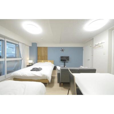 【東本願寺前5分】ウッドデッキ付/出張・短期滞在◎丨マンションカトレア203(禁煙)(1)の外観画像