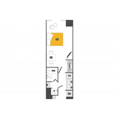 【馬喰町1分】日本橋・遊び心あるデザイナーズ空間丨Dash Living Nihonbashi EastLarge Studio（1DK）(3)の物件写真2