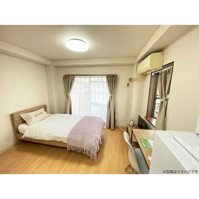 ユニオンマンスリー蕨２　301　1R・シングル☆【禁煙ルーム】人気の角部屋♪デスク・チェア＆たっぷり収納2ドア冷蔵庫や電子レンジなど生活家電完備のお部屋の物件写真1