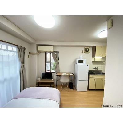 ユニオンマンスリー蕨２　301　1R・シングル☆【禁煙ルーム】人気の角部屋♪デスク・チェア＆たっぷり収納2ドア冷蔵庫や電子レンジなど生活家電完備のお部屋の物件写真2
