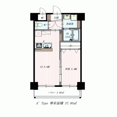 コンドミニアム・ソフィテル紺屋町　ジュニアスィート１【ダブルベッド】広々37㎡　無料設備充実　WIFI無料　モノレール旦過駅徒歩１分の物件写真3