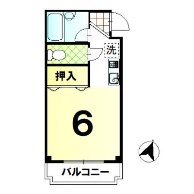 【茶山・京都芸術大学駅徒歩3分 / ドラム式洗濯乾燥機完備 / Wi‑Fiあり / バス・トイレ別 / 南向きバルコニー / 最上階・4階部分 / ネット使用料不要】の物件写真5