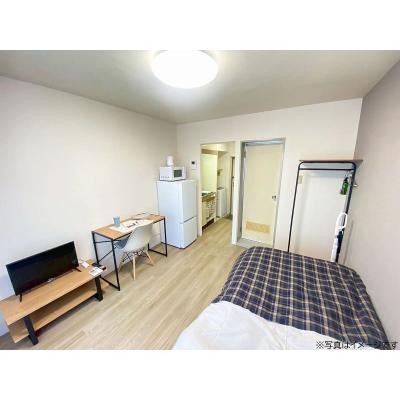 ユニオンマンスリー西国分寺２　207　1R・シングル☆【禁煙ルーム】人気の角部屋！安心のモニター付きインターフォン完備/デスク・チェア＆たっぷり収納2ドア冷蔵庫など生活家電のあるお部屋の物件写真2