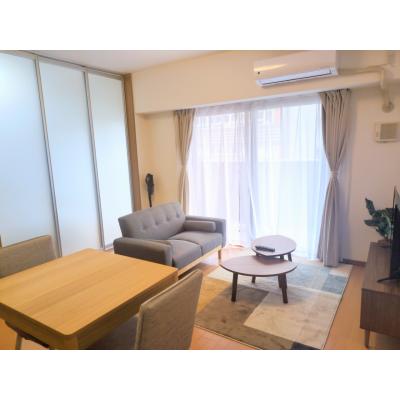 フリーステイ阿波座【阿波座駅徒歩2分】47㎡の広々1LDK／ダブルベッド完備／靭公園すぐの物件写真1