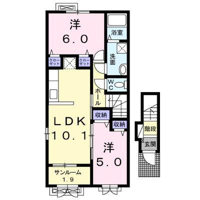 プレズィール　ジプソフィラ 201【管理NO：1-022996001-02010】 ★家具家電は申し込み後に搬入します★の外観画像