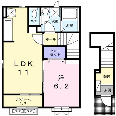 メゾン・クラールＢ 201【管理NO：1-020110602-02010】 ★家具家電は申し込み後に搬入しますの外観画像