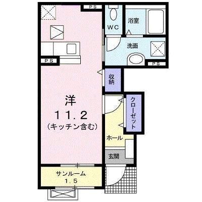 ガーデン潮風 101【管理NO：1-017378601-01010】 ★家具家電は申し込み後に搬入します★の外観画像