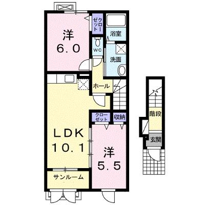 サンフラワー・ガーデン 202【管理NO：1-016770301-02020】 ★家具家電は申し込み後に搬入しますの外観画像