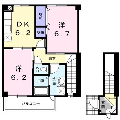 ル・ファミーユＡ 202【管理NO：1-011361601-02020】 ★家具家電は申し込み後に搬入しますの外観画像